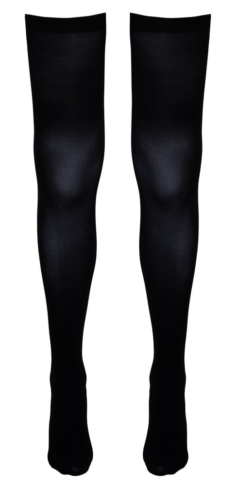 Cottelli LEGWEAR dijhoge netnaadkousen - Zwart
