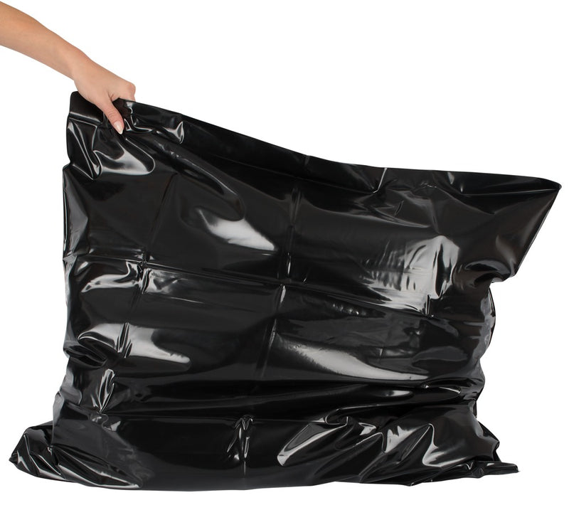 fetish Collection Vinyl kussensloop glanzend met insteeksleuf - Zwart