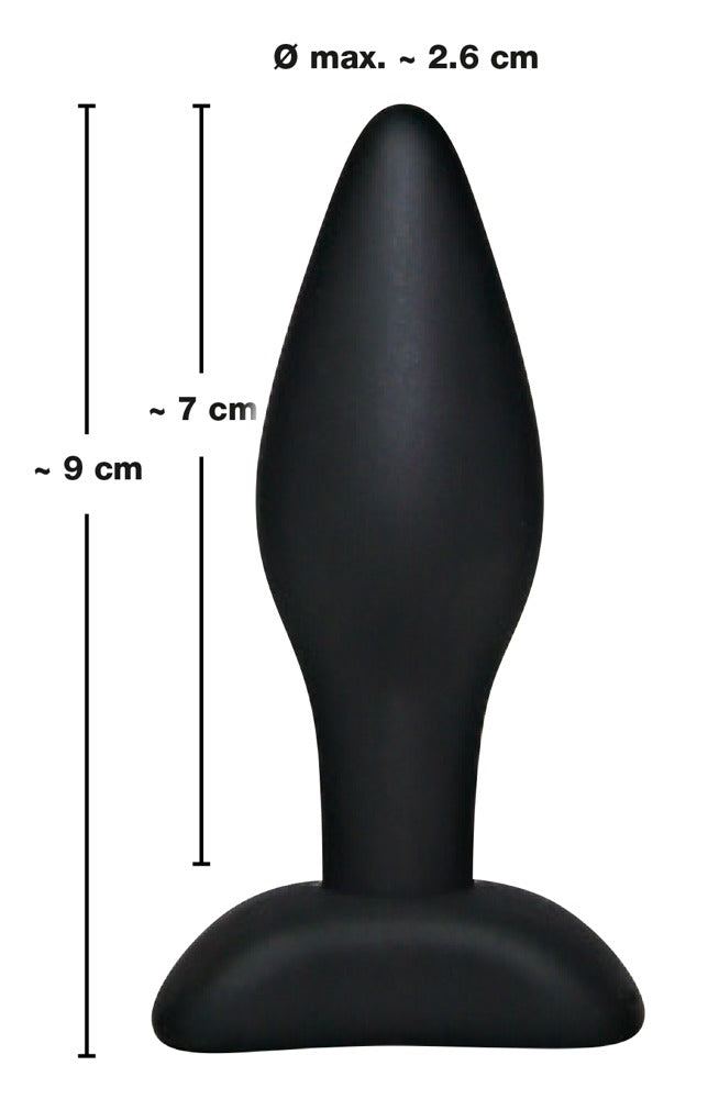 Black Velvets Butt plug kegelvormig met veilige stop - Zwart