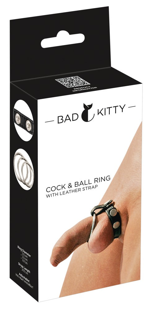Bad Kitty Leren riem - Zwart