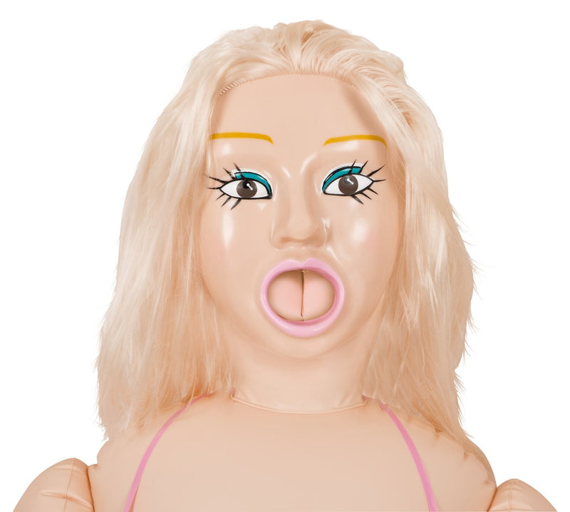 You2Toys Sekspop met 3 genotgaatjes - Huidskleur
