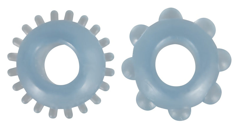 You2Toys Penisring set met 2 flexibele knoppen - Blauw