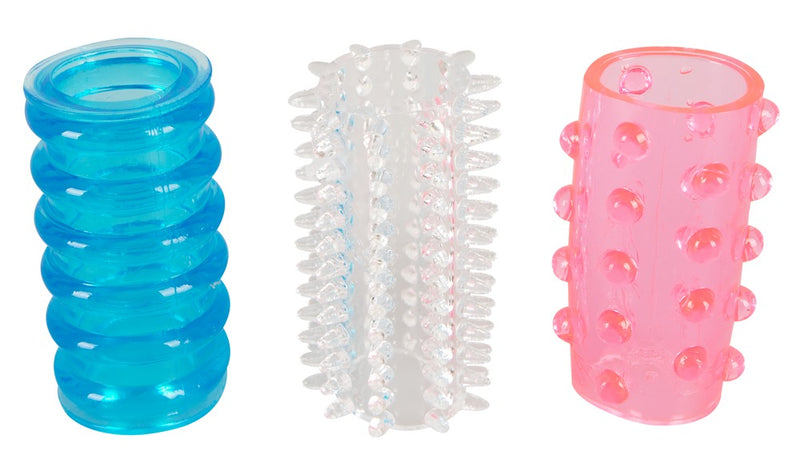 You2Toys Mouwen met ribbels en knobbels - Transparant
