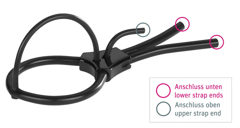 Mystim E-stim eikellus bipolair - Zwart
