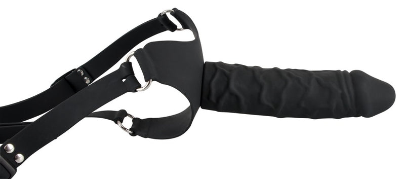 You2Toys Strap-on met gespsluiting en verstelbare jarretels - Zwart
