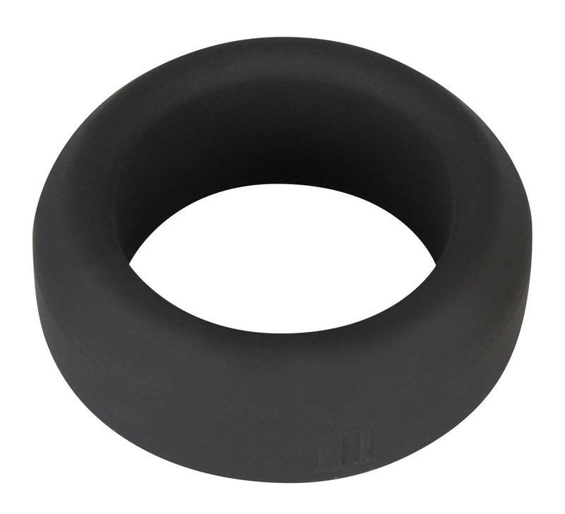 Black Velvets Cockring flexibel met bloedstuwend effect - Zwart