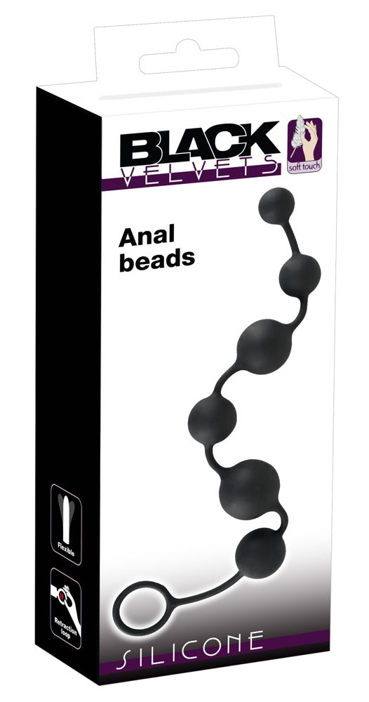 Black Velvets Anal beads - Zwart
