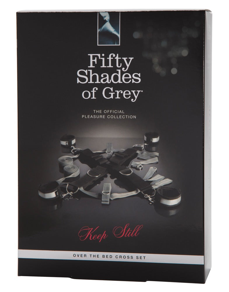 Fifty Shades of Grey kruisvormige bedrestraints - Zwart