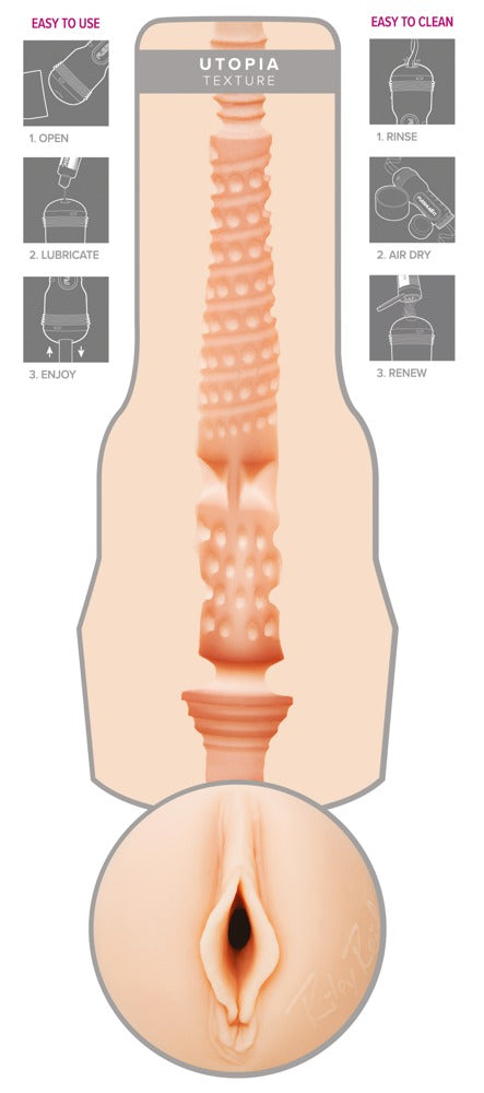 Fleshlight Vagina masturbator met gestippeld kanaal - Huidskleur
