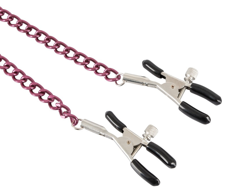 You2Toys Tepelklemmen met ketting - Paars