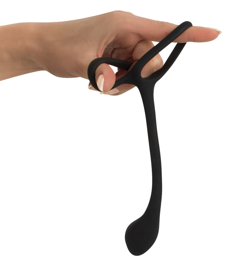 Black Velvets Cock & ball ring - Zwart