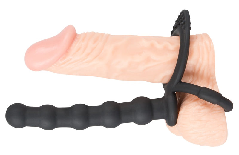 Black Velvets Cock & ball ring - Zwart