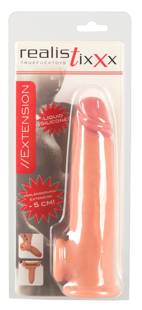 Realistixxx Penis sleeve vergrotend met realistische details - Huidskleur