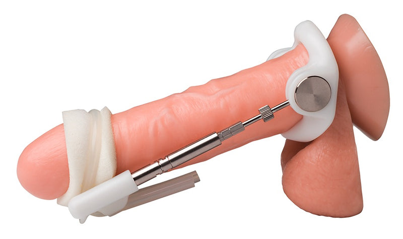 Jes-Extender penis expander met rekstaven Titanium - Wit
