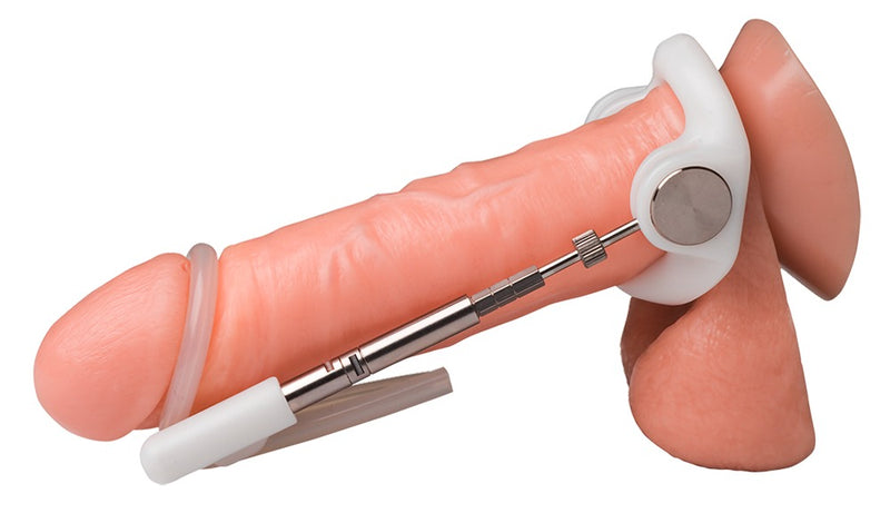 Jes-Extender penis expander met rekstaven Titanium - Wit