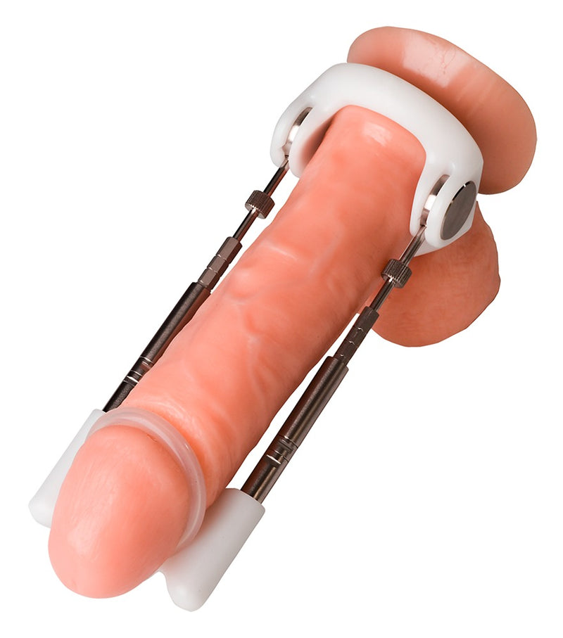 Jes-Extender penis expander met rekstaven Titanium - Wit