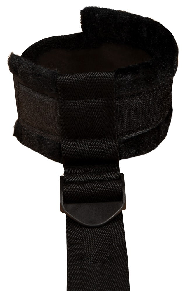 Bad Kitty Nek-, pols- en enkelboeien met verstelbare klittenband - Zwart