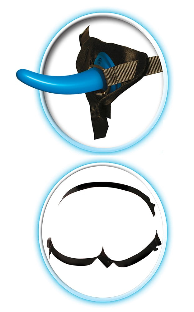 Fetish Fantasy Series Strap-on harnas met verwijderbare dildo - Blauw