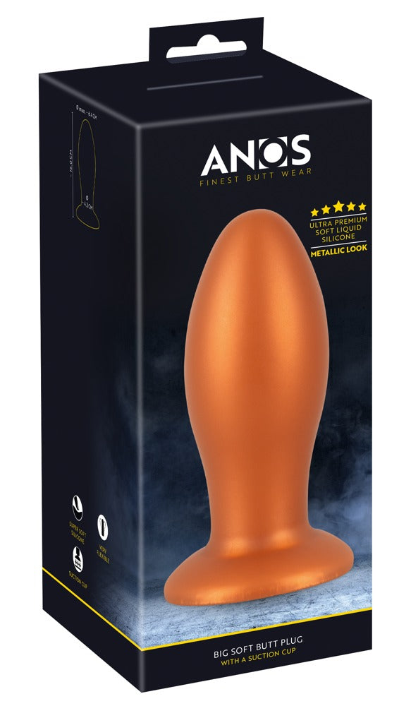 ANOS Butt plug zwaargewicht met zuignap - Bruin
