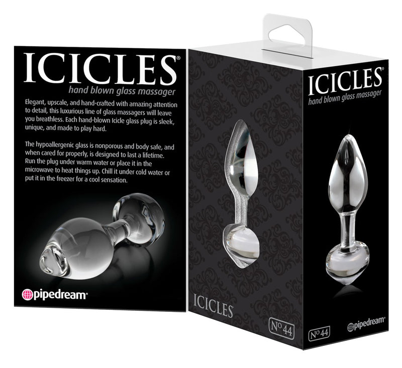 Icicles Glazen plug met temperatuurwissel - Transparant