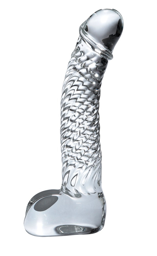 Icicles Glazen dildo met temperatuurwissel - Transparant