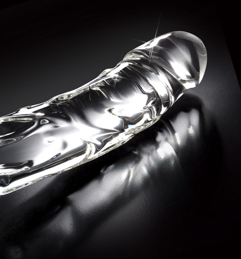 Icicles Glazen dildo met temperatuureffect - Transparant