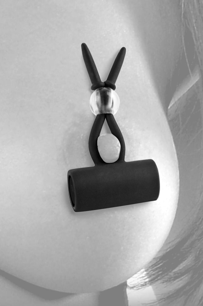 Fetish Fantasy Series Limited Edition Tepelassos vibrerend met hands-free stimulatie - Zwart