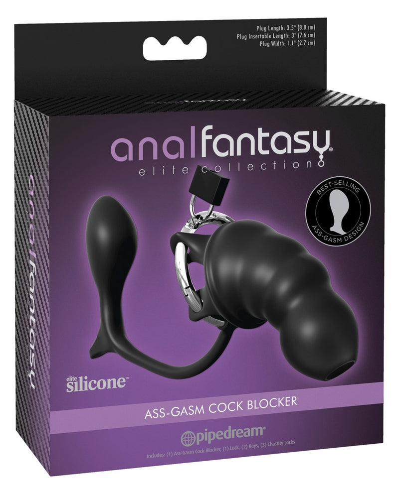 Anal Fantasy Elite Cock blocker - Zwart