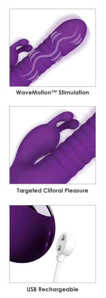 Fantasy For Her konijn met groeven vibrator Wave
