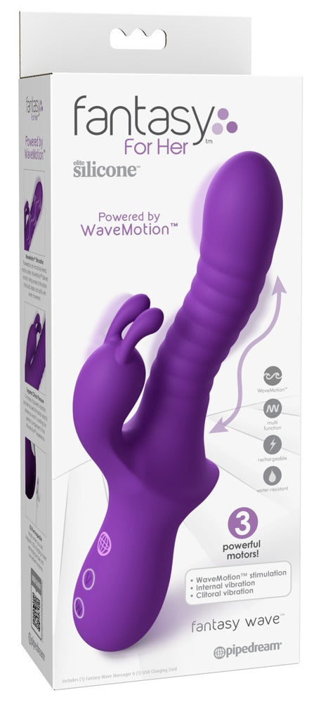 Fantasy For Her konijn met groeven vibrator Wave