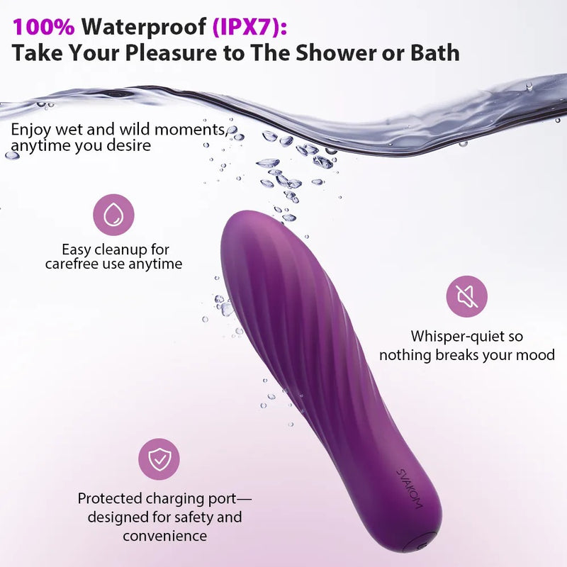 SVAKOM Tulp vibrator met gegroefd ontwerp - Zwart