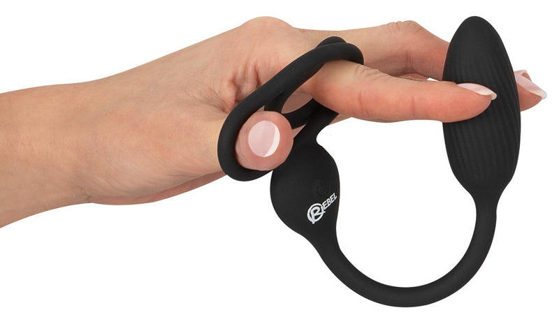 Rebel Ring met plug - Zwart