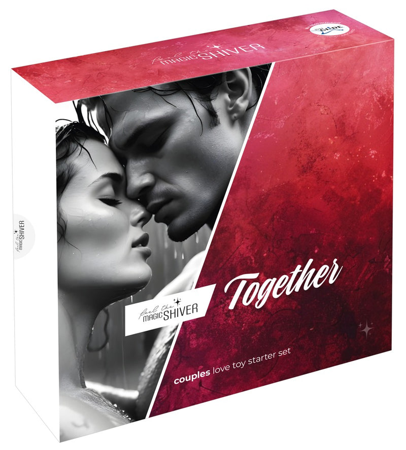 Magic Shiver Loveset met 5 speeltjes en dobbelspel - Zwart