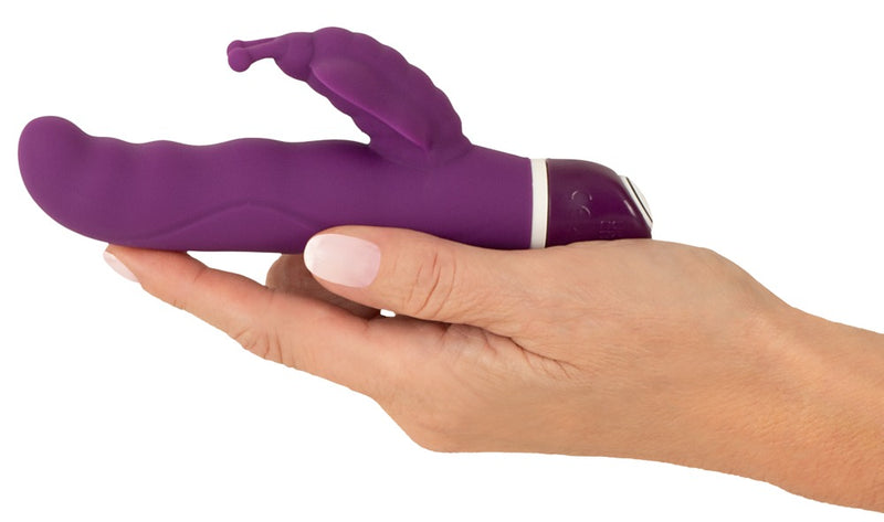 Sweet Smile vlinder vibrator met gebogen punt - Paars