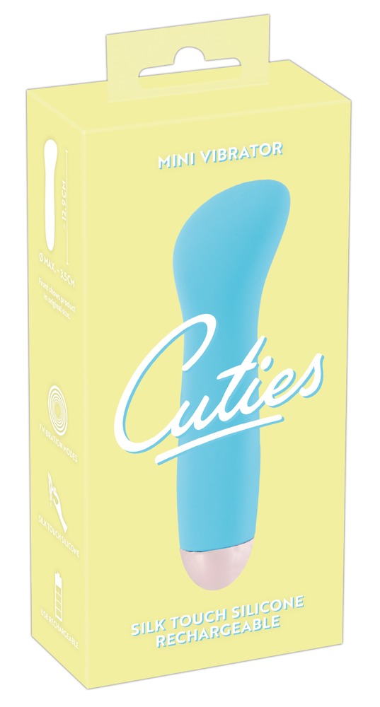 Cuties vibrator met 7 standen en zacht oppervlak - Blauw