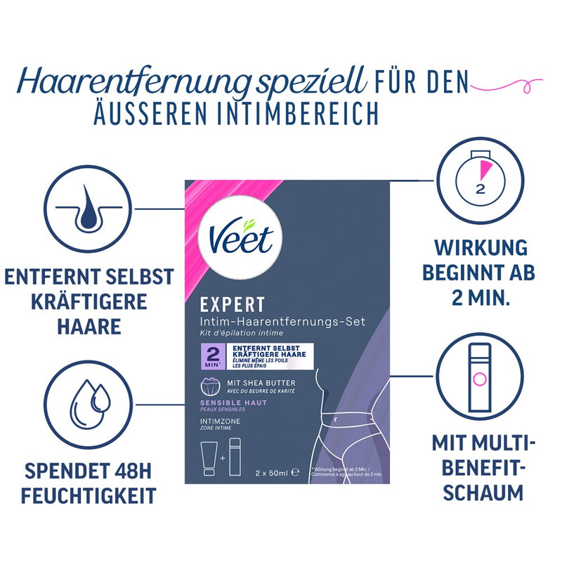 Veet Intieme ontharingsset met crème - Zwart