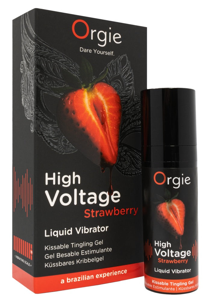 Orgie High Voltage Strawberry vibrator - Transparant
