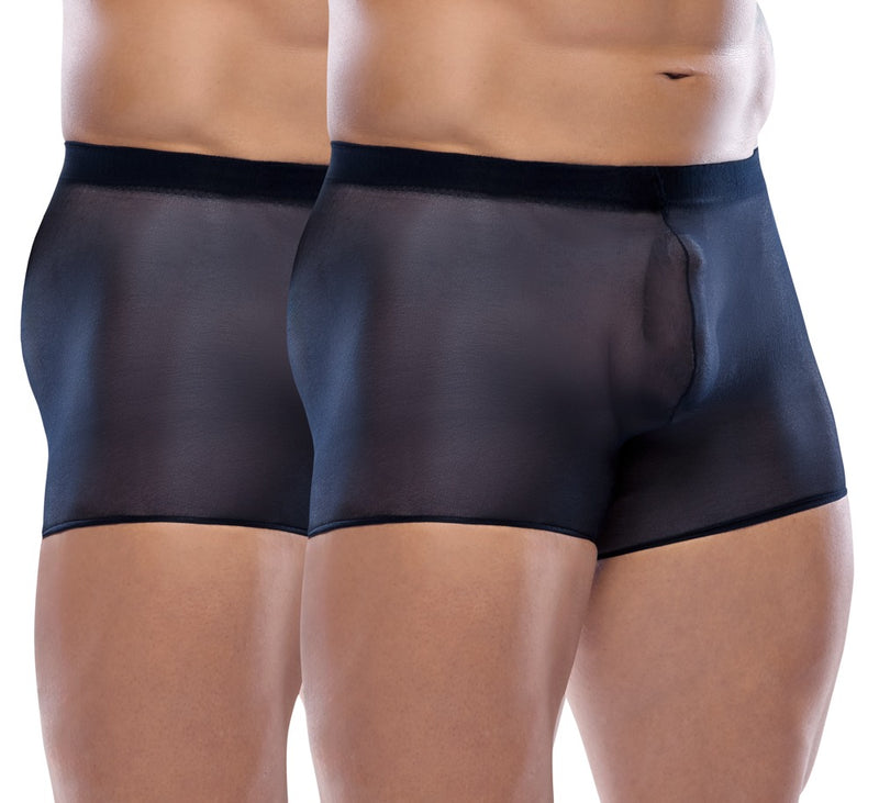 Svenjoyment Boxer 2-pack transparant rekbaar - Blauw