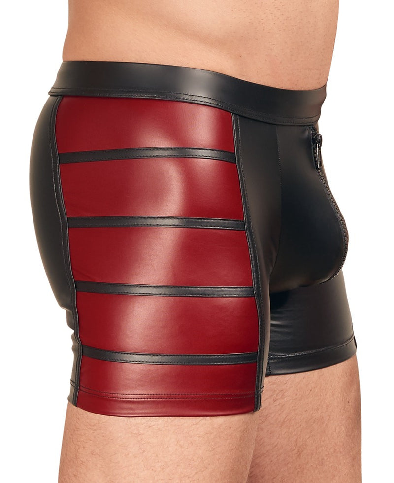 NEK boxer met rode inzetstukken - Zwart