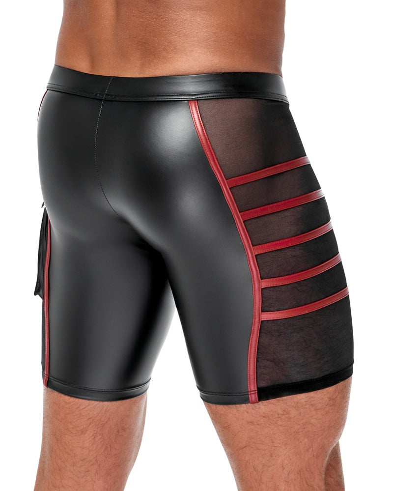 NEK short met contrasterende strepen - Zwart