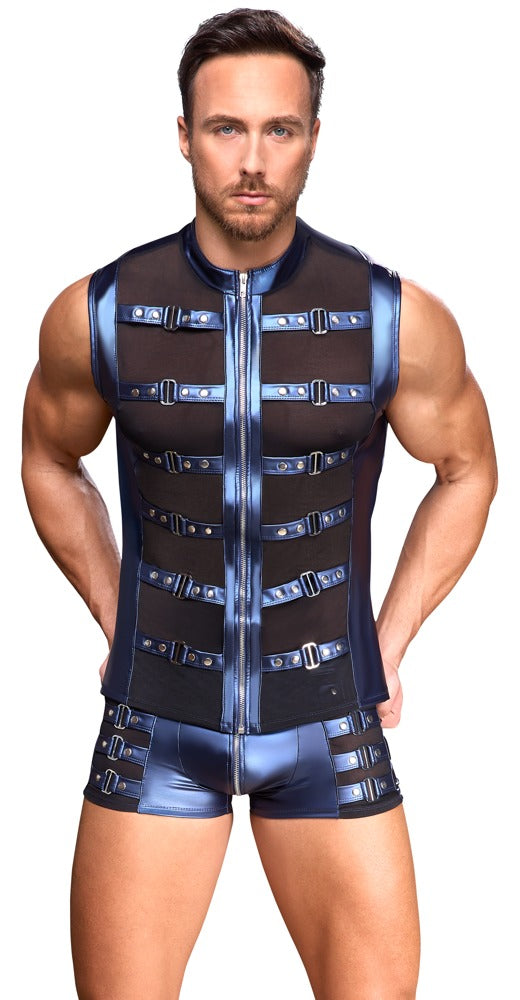 NEK boxer met ritssluiting - Blauw