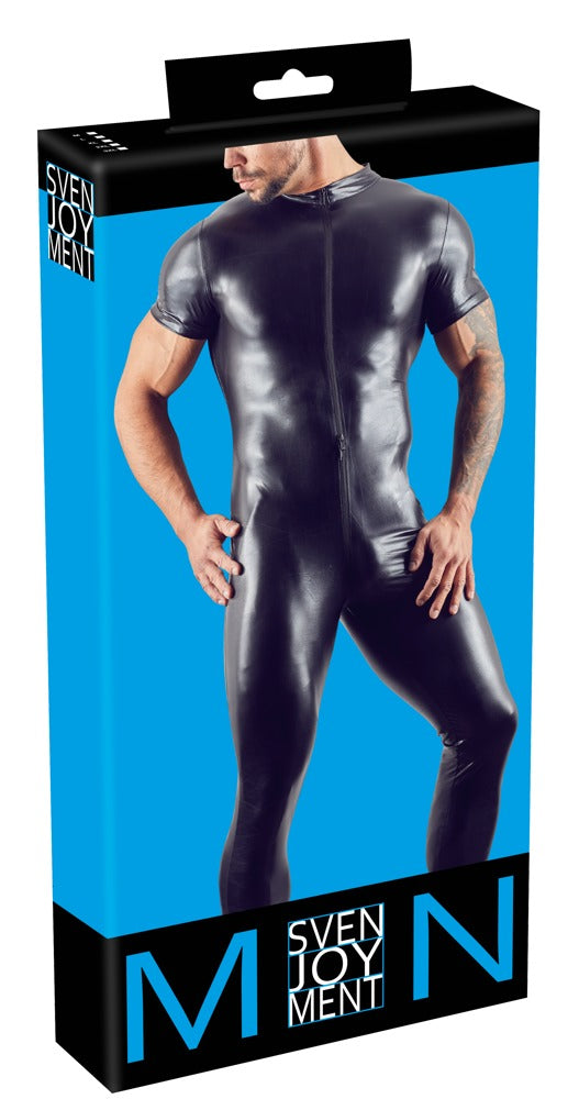 Svenjoyment jumpsuit met 3-wegrits - Zwart