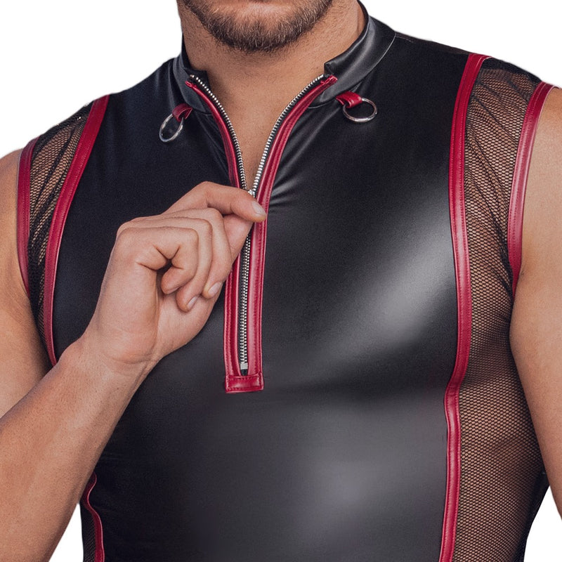 NEK mouwloos shirt met strepen - Zwart