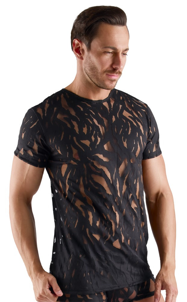 Svenjoyment shirt met burnout-effect - Zwart