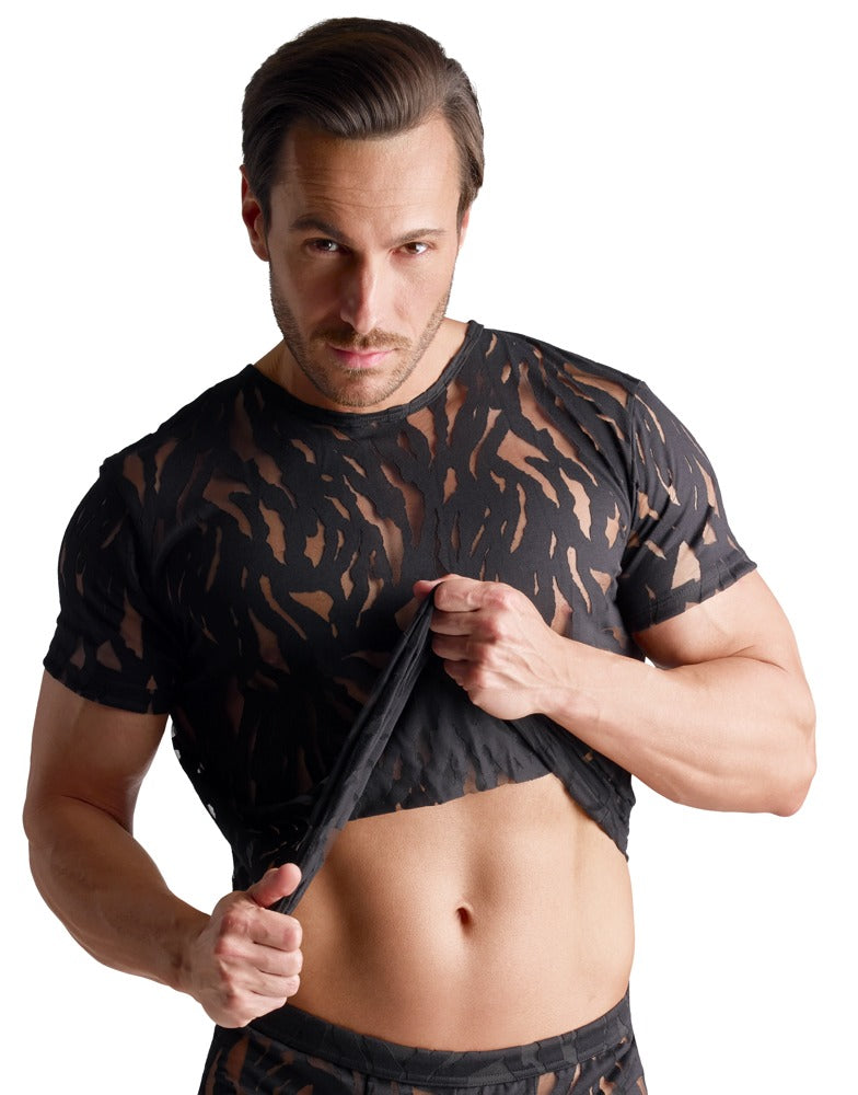 Svenjoyment shirt met burnout-effect - Zwart