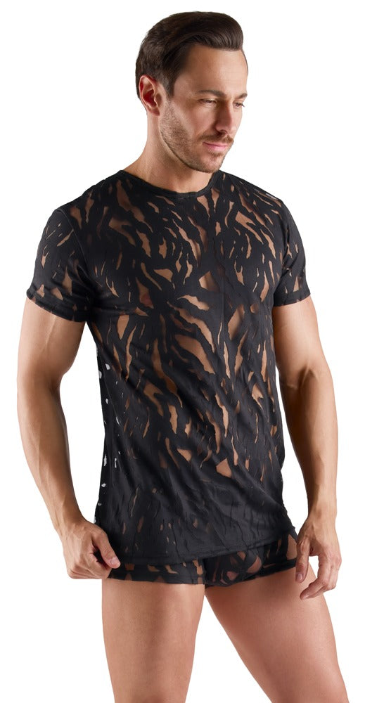 Svenjoyment shirt met burnout-effect - Zwart