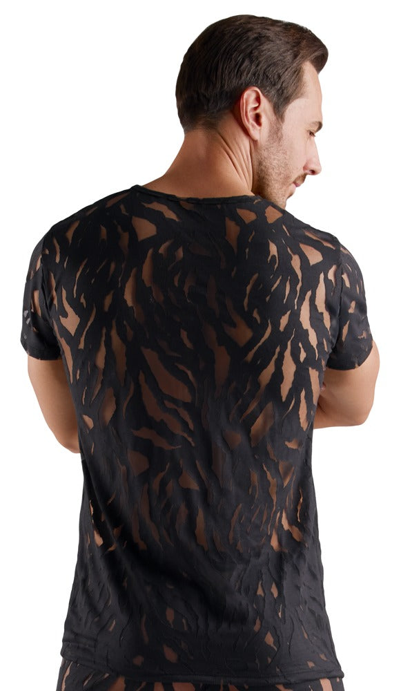 Svenjoyment shirt met burnout-effect - Zwart