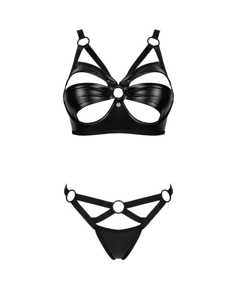 Obsessive wetlook set Armares - Zwart