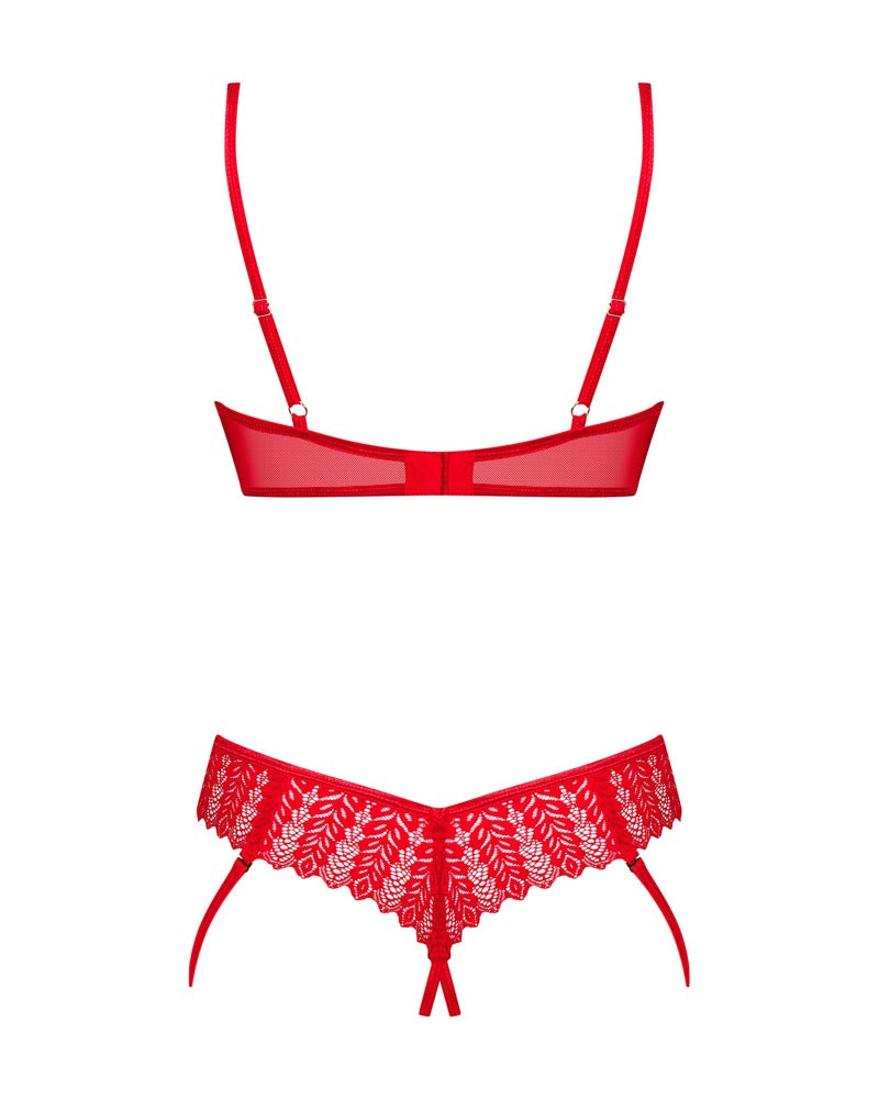 Obsessive lingerieset Ingridia crotchless met inzetstuk