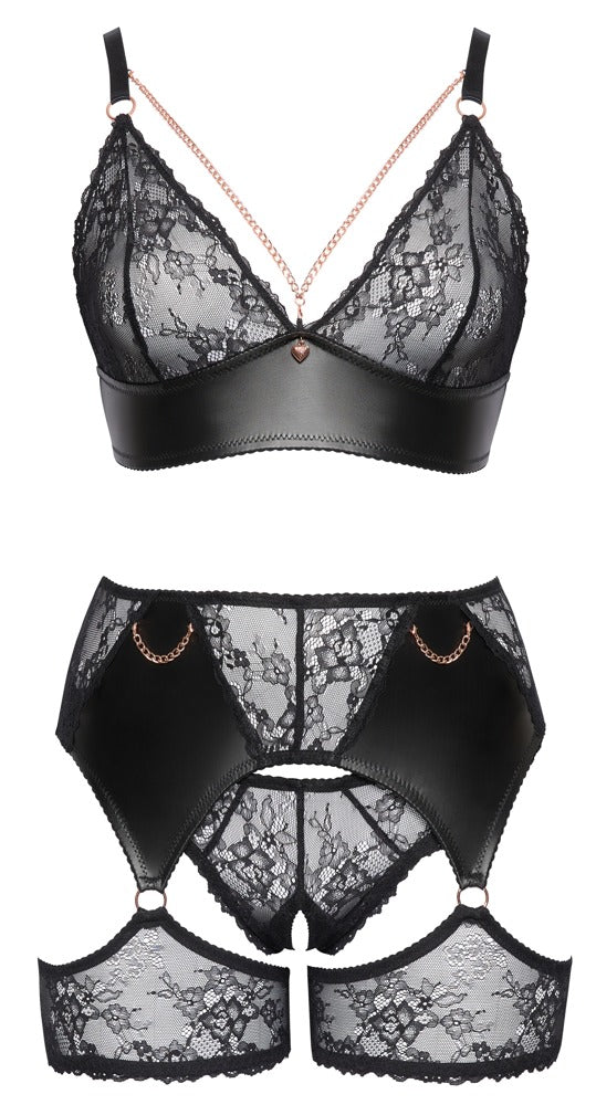Cottelli CURVES Jarretel set - Zwart